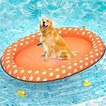 Pet Soft Dog Float Raft - Inflatable Dog Swimming Float for Summer (Orange)