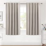 H.VERSAILTEX Blackout Curtains Thermal Insulated Window Treatment Panels Room Darkening Blackout Drapes for Living Room Back Tab/Rod Pocket Bedroom Draperies (2 Panels, Stone, 42 x 54 Inch)