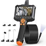 Endoscope Inspection Camera, AOPICK 4.3'' IPS Screen 1080P HD Borescope Inspection Camera with 8 LED Lights, Handheld IP67 Waterproof Drain Camera, 16.5ft Semi-Rigid Cable, Tools &Gadgets for Men