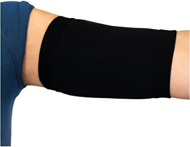 Linphelle Coverpicc - Upper Arm Cover for Picc Line, Soft Microfiber Arm Sleeve, Ideal for Picc Line, Glucose Sensor, Tattoo or Wounds, Black, Size Medium