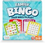 Chuckle & Roar Family Bingo – 4-in-1 Educational Bingo Game for Kids Ages 3–6+ | Animal, Alphabet, Sight Word & Number Bingo | 1–6 Players