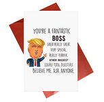 Trump Bosses Funny Birthday Card,Gag Gift For Boss's Day Or Going Away