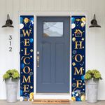 ‎posionks 2 Piece Set Welcome Home Banner Decorations Welcome Home Door Banner Decor with Rope Welcome Home Decorations Welcome Home Banner Couplet Home Decoration Family Party Supplies