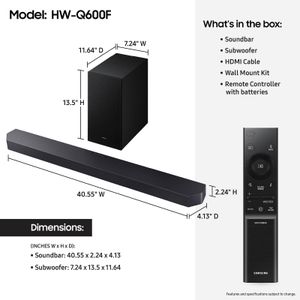 Samsung Q-Series 3.1.2ch Soundbar with Subwoofer – SpaceFit, Q-Symphony, 2025