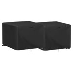 Jungda 2 Pack Outdoor Ottoman Cover Square,16 Inch Waterproof Patio Ottoman Cover,Heavy Duty Outdoor Side Table Furniture Covers - 16 x 16 x 17 Inch