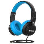 gorsun Kids Headphones with 85dB/94dB Volume Limited, in-line HD Mic, Audio Sharing, Foldable Toddler Headphones, Adjustable, Children Headphones Over-Ear for School Travel(Blue)