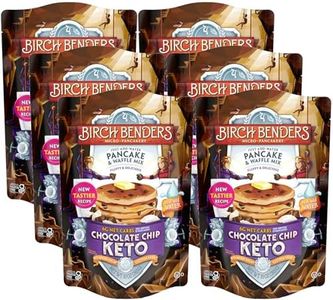 Birch Benders Keto Chocolate Chip Pancake & Waffle Mix with Almond/Coconut & Cassava Flour, 6 Count