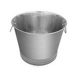 V Metal Arts Stainless Steel Tub | Bath Tub | Washing Tub | Basin Tub | Steel Bucket | Steel Basket | Beverage Tub | Tub with Handles | Tub for Home & Kitchen, Multipurpose - Large Size