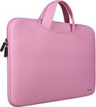 Naukay Laptop Case Bag,Slim Durable Briefcase Handle Bag/Notebook Computer Protective Sleeve/Multifunctional Carrying Case Compatible with 15-15.6 Inch MacBook Pro,Ultrabook Notebook Computer-(pink)