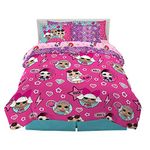 Franco Kids Bedding Super Soft Microfiber Comforter and Sheet Set with Sham, 7 Piece Full Size, LOL Surprise