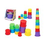 Navoys 10 Piece Stacking Cup Set - Educational and Sensory Toy, 12+ Months, Nursery Toddler and Children's Toy, Fun Pre-School Learning, Bright Multi-Colour Cups, Activity and Development Toys