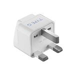 Ceptics Adapter to UK, India to UAE, Hong Kong, Dubai, UK Adapter Plug - UK Travel Adapter - Type G Adapter - Perfect for Laptop, Camera Chargers and More - CE - White - Lifetime Limited Warranty