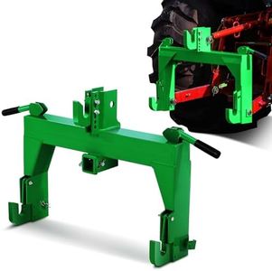 Aoile 3 Point Quick Hitch, 3-Pt Attachments with 2" Receiver Hitch Adaptation & 5 Level Adjustable Bolt, 3000 LB Lifting Capacity, Fit for Category 1 & 2 Tractor(Green)