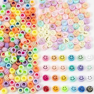 Gxueshan 1500 Pcs Round Mix Pony Beads Letter Beads Alphabet Beads Friendship for Bracelet Jewelry Making Kit Kandi Beads