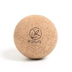 WiseLife Deep Tissue Massage Ball | High Density Massage Roller For Pain Relief, Physiotherapy For Back, Foot & Hand | Trigger Point Therapy Massage Ball For Recovery (Cork)