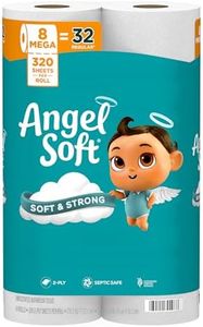 Angel Soft Toilet Paper, 8 Mega Rolls - 32 Regular Rolls, Soft and Strong Toilet Tissue