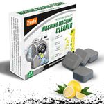 Zerfa Charcoal & Lemon Washing Machine Deep Cleaning Descaler Tablets for Washing Machine Deep Cleaner for Front and Top Load Machines with Descaling and Stain-Removing 24g Each, Pack of 24