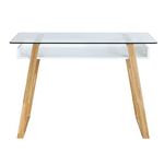 Poly and Bark Segovia Glass Top Desk