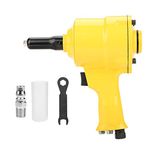 Pneumatic Riveter,Akozon Air Riveting Gun KP-705P Pneumatic Riveter Pistol Grip Rivet Gun Air Powered Riveting Tool 2.4-4.8mm with Automobile Machinery Manufacturing Industries