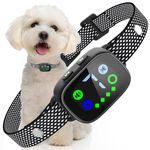 PcEoTllar Anti Bark Collars for Dogs, Humane Bark Collar for Small Dogs, Rechargeable Barking Collar with Intensity Vibration and Beep, No Shock Anti Barking Dog Collars, Black