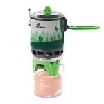 Fire-Maple "Fixed-Star 3" Solo Cooking System Stove w/ Electric ignition, Pot Support & Propane / Butane Canister Stand | Jet Burner/Pot System for Backpacking, Camping, Hiking, or Emergency Use