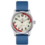 SIBOSUN Nurse Watch Wrist Watch Easy to Read Watches for Medical Students, Nurse, Doctors, Quartz Analog Second Hand Luminous Waterproof Silicone Straps Quick Release, 25. 15s Pulse -Silver Blue,