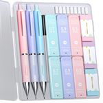 Four Candies 0.5 & 0.7 & 0.9 mm Mechanical Pencil Set - 3PCS Cute Mechanical Pencils with 360PCS Lead Refills,3PCS Erasers, 9PCS Eraser Refills, Aesthetic School Supplies for Student Writing Drawing