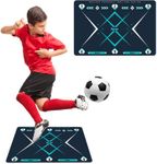 Soccer Training Mat with Video Instruction，Football Footstep Training Mat for All Ages， Enhance Your Soccer Skills with Non-Slip Football Footstep Training Mat and Soccer Kick Trainer Belt