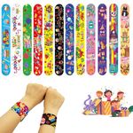 Jubobu Birthday Theme Return Gifts For Kids Birthday,Slap Bracelets,12Pcs Slap Bracelet for Kids, For Kids Birthday/Party,Return Gifts For Kids