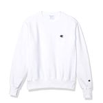 Champion LIFE Men's Reverse Weave Sweatshirt, OVERSIZED CHAMPION SCRIPT/WHITE, Small