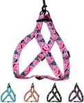 CollarDirect Adjustable Dog Harness Tribal Pattern Step-in Small Medium Large, Comfort Harness for Dogs Puppy Outdoor Walking (Medium, Pink)