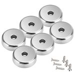 Wukong 6 PCS Strong Magnets, 25 X 8mm Rare Earth Magnets with Hole Super Strong Neodymium Magnets with 6 Screws for Whiteboards Refrigerator Kitchen Workplace