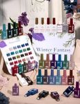 Beetles Winter Gel Polish Set - Winter Fantasy Collection, 35PCS HEMA-Free 10ml Soak Off UV LED Gel Nail Kit, Berry Red Caramel Colors with Base Top Coat & Cuticle Oil Christmas Gift