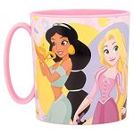 Kids Character Licence Mug 350ML Drinking Re-Usable Plastic Cup Microwave Safe (Disney Princess)