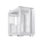 ASUS TUF Gaming GT502 White ATX Mid-Tower Computer Case,Front Panel RGB Button,USB 3.2 Type-C,2x USB 3.0 Ports,Tool-free Side Panel,ARGB Hub, 360mm and 280mm Radiator compatible, Fabric Handle on top.