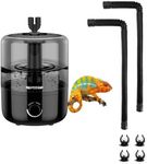 Reptile Humidifier Fogger with Double Hoses, 4L Fogger for Reptile & Amphibians Terrariums, Humidifier for Bearded Dragon/Lizard/Gecko/Snake/Tortoise/Moss, Knob to Adjust Fog Volume