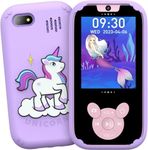 ZONEY Kids Smart Phone,Toddler Kids Camera Phone Toy, Touchscreen Unicorn Learning Toy Phone with Educational Games, Dual Camera MP3 Music Player, Girls Christmas Birthday Gifts (Purple)