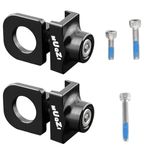 ECOMAID 2PCS Bicycle Chain Tensioner Adjuster, Aluminum Alloy Chain Tensioner Bicycle Chain Fastener for BMX Fixie Bike Single Speed Bicycle, Bike Fixed Tension Tools (Black)