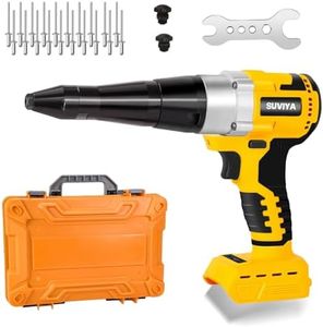 SUVIYA Cordless Rivet Gun Compatible with Dewalt 20V Max Battery(No Battery), Electric Rivet Gun Kit with a kitbox, Brushless Blind Riveter Tool Kit for 1/8", 5/32", 3/16" Rivets