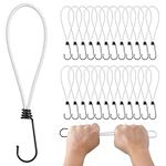 PRETEX Heavy Duty Bungee Cords with Hooks - Set of 25pcs x 23cm/9in Outdoor Cord Straps and Fixings - Garage Organizer or Tie Down for Travel