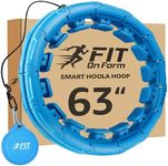 FIT ON FORM Infinity Weighted Hula Fit Hoop for Adult Weight Loss, 2 in 1 Smart Fitness Exercise Hoop for Women Abs Workout, 24/28/32 Detachable Knots