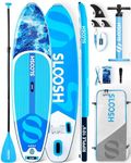 SLOOSH Inflatable Stand Up Paddle Board, 10'6" Paddle Boards with Premium Accessories, Non-Slip EVA Deck, Ultra-Light Carry Bag Pump, Ripple SUP for Youth & Adults of All Skill Levels, Coastal Splash