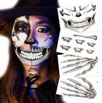 Classic Skull Temporary Face Tattoo