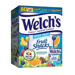 Welch's Fruit Snacks Mixed Real Fruit Pouches - Pack of 25g x 80 Pouches (2Kg)