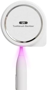 Toothbrush Sanitizer, UV Toothbrush Sanitizer and Holder with Fan Drying 3 Minute Timer Toothbrush Covers for Any Toothbrush, Rechargeable Portable Biodegradable Eco-Friendly Toothbrush Case (White)