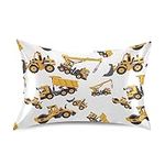 Truck Car White Pillow Covers Silk 