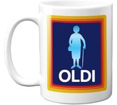 Oldi Funny Mug, Birthday Gift idea, 11 oz Coffee Mug for Women Gift Present as a Joke Birthday Celebration, Dishwasher and Microwave Friendly. A Memorable Gift for Mum, Wife, Grandmother, Aunty