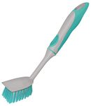 Spotzero By Milton Plastic Sink and Dish Brush (Aqua Green) Pack of 1- Sink and Dish Brush