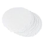 Thick Handmade Round Watercolor Paper with Deckle Edge - 300GSM - 8" Round - Premium White Cold Press Textured Mixed Media Paper Made with Recycled Cotton - 15 Loose Leaf Sheets