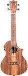 KALA Teak Tri-Top Concert Ukulele with Cutaway and EQ Included Padded Gig Bag
